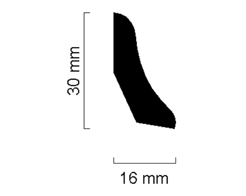 Profilleiste mit den Maßen 30 mm x 16 mm