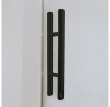 Drehtür für Seitenwand Breuer Europa Design 90 cm Anschlag rechts Dekor Grau Profilfarbe schwarz-thumb-3