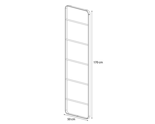 Handtuchhalter mit den Maßen 170 mal 50 Zentimeter