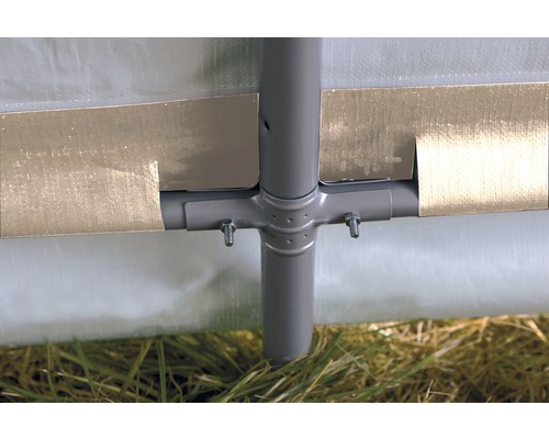 Detailansicht Zeltgestänge mit Schrauben