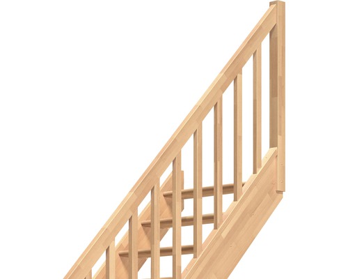 Holztreppe mit Geländer