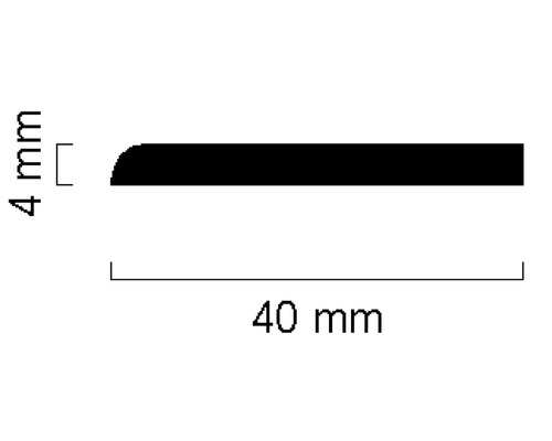 Profilleiste mit den Maßen 4 mm x 40 mm