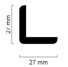 Profilleiste mit den Maßen 27 x 27 Millimeter