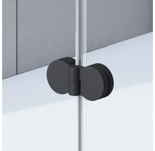 Drehfalttür für Seitenwand Breuer Elana Komfort 75 cm Anschlag links Klarglas Profilfarbe schwarz-thumb-2