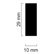 Abmessungen: 29 mm Höhe, 10 mm Breite