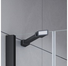 Seitenwand für Drehtür Breuer Panorama 80 cm Dekor Grau Profilfarbe schwarz-thumb-2