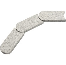 Rasenabschlussstein Granit grau 24 x 10 x 3 cm-thumb-2