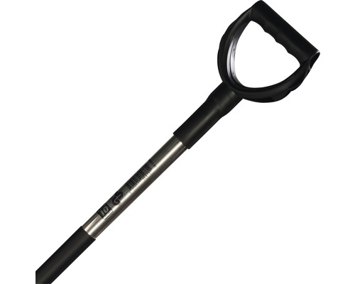 Spatengriff mit D-Form aus Kunststoff und Stahlstiel