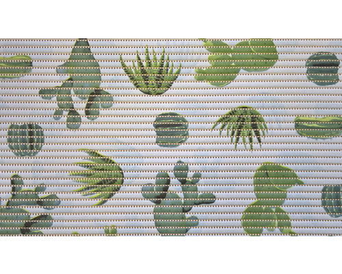 Nahaufnahme eines Rollos mit Kaktusmuster