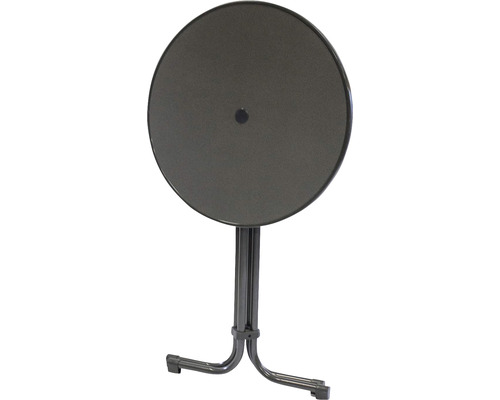 Runder Klapptisch mit Metallgestell