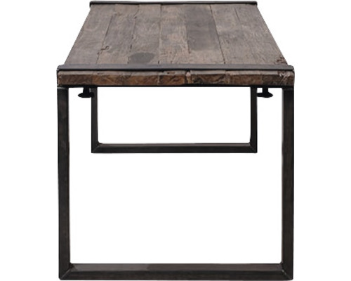 Couchtisch mit Tischplatte aus Holz und Metallgestell