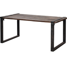 Esstisch mit Holzplatte und Metallbeinen