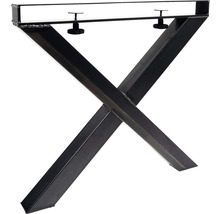 Tischgestell aus Stahl im X-Design mit Nivellierfüßen