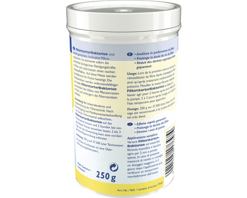 Filterstarterbakterien 250 Gramm für Gartenteiche