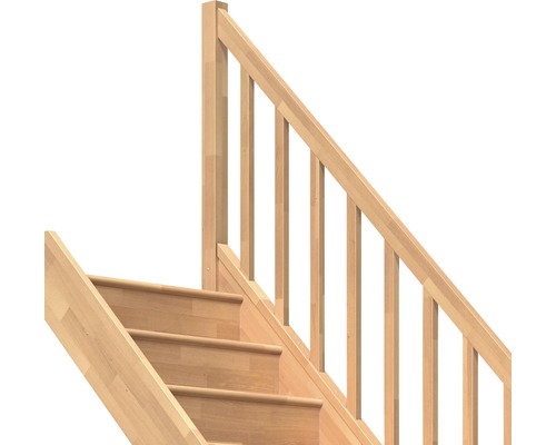 Holztreppe mit Geländer