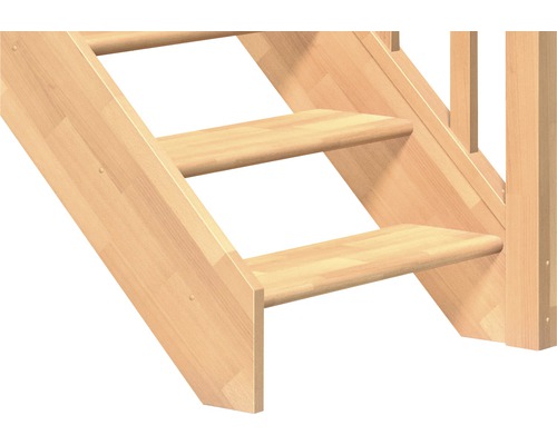 Detailansicht einer Holztreppe