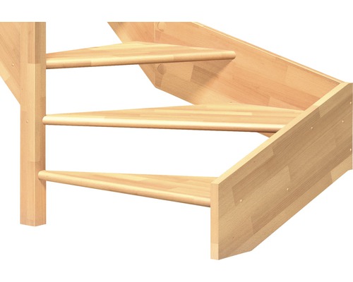 Holztreppe mit drei Stufen