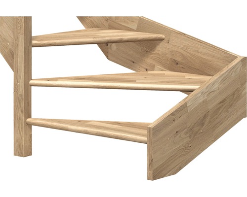 Holztreppe mit drei Stufen