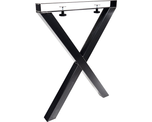 Tischgestell aus Stahl in X-Form