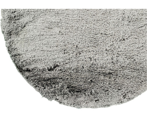 Grauer runder Badteppich