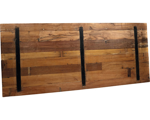 Holzplatte mit Metallstreifen