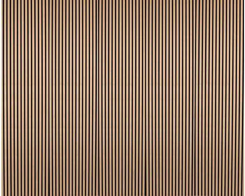 Holzpaneele mit vertikalen Lamellen für Wand- und Deckengestaltung