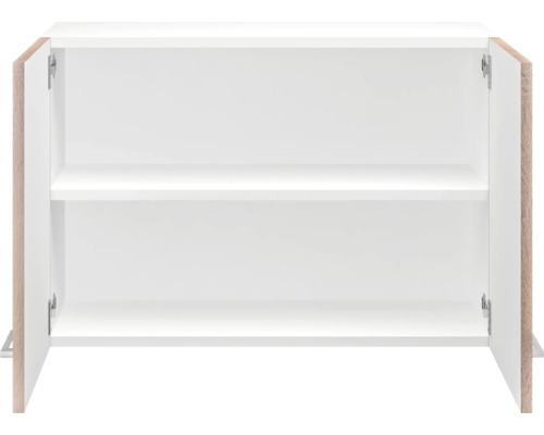 Geöffneter Hängeschrank mit zwei Einlegeböden