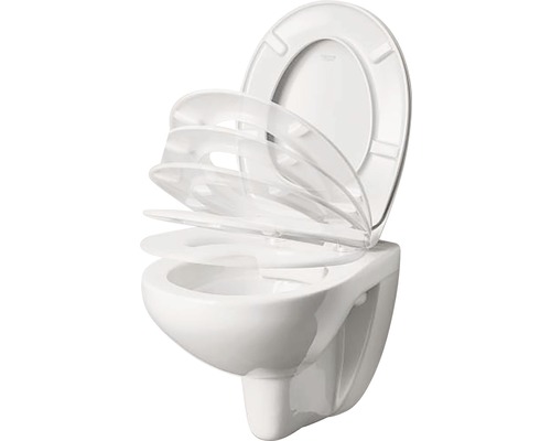 Wand-Tiefspülklosett mit WC-Sitz