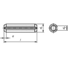 Spannstift Ø 8x40 mm DIN 1481, 50 Stück