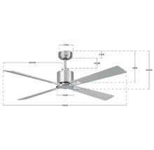 Deckenventilator mit Abmessungen