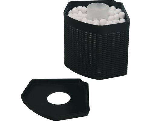 Pflanzkorb mit Substrat und passendem Untersetzer