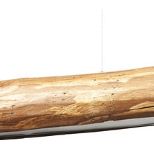 Hängelampe aus Holzstamm