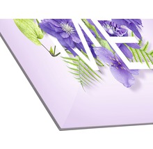 Dekoratives Bild mit Blumen und Schriftzug