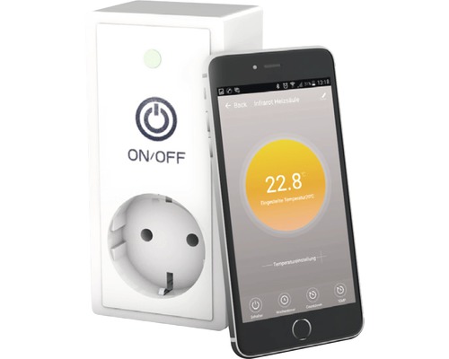 Intelligente Steckdose mit Smartphone-App zur Steuerung