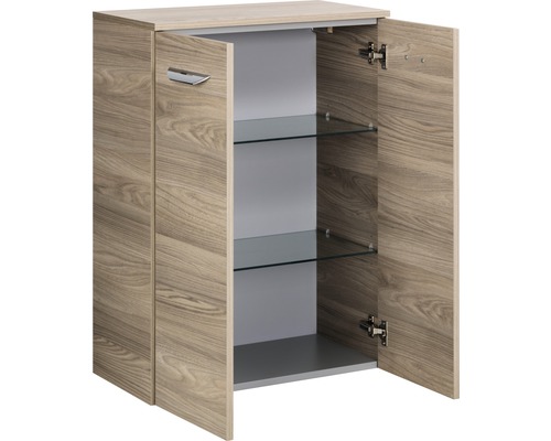 Unterschrank mit zwei Türen und Glasböden