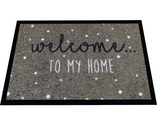 Fußmatte mit der Aufschrift Willkommen in meinem Zuhause
