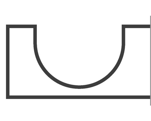 Symbol für die Wandmontage eines Aufsatzwaschbeckens