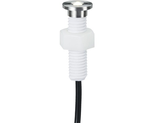 Paulmann Plug & Shine LED Einbauleuchten Starterset IP67 5x0,22W 5x3 lm 3000 K MicroPen II silber 230/24V 5 Stück Bodeneinbaustrahler mit LED und Gewinde