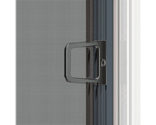 Detailansicht einer Insektenschutztür mit Griff