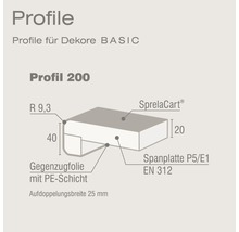 Fensterbank Marmor Dekor 4100x300x20 mm mit Blende 40 mm-thumb-3