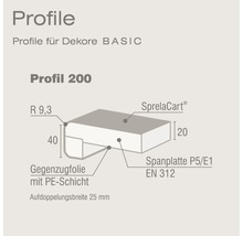 Fensterbank Marmor Dekor 4100x250x20 mm mit Blende 40 mm-thumb-3