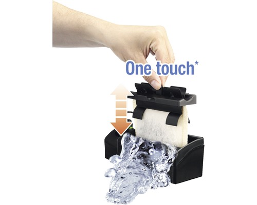 Aquariumfilter mit Einhandbedienung und Wasserfluss