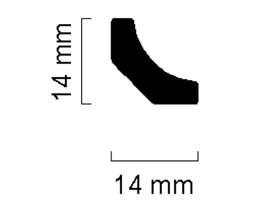 Profilleiste mit den Maßen 14 mm x 14 mm
