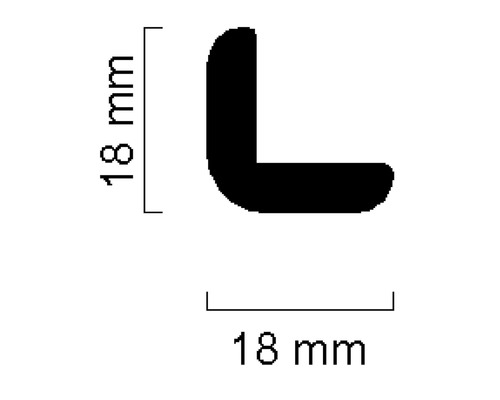 Profilleiste mit Maßangaben 18 mm