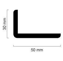 Winkelleiste Fichte/Kiefer roh 30x50x1000 mm-thumb-1