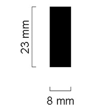 Abmessungen: 23 Millimeter mal 8 Millimeter