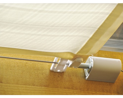 Detailansicht eines Rollos mit Montagevorrichtung