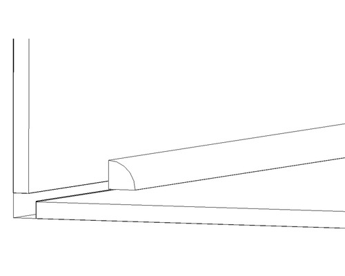 Illustration einer Holzkonstruktion mit Profil