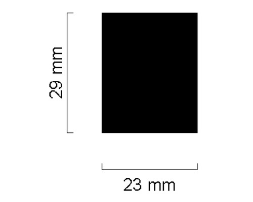 Abmessungen: 23 mm x 29 mm