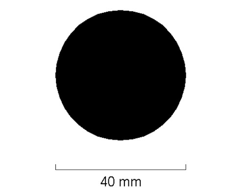 Kreisförmige Form mit 40 Millimeter Durchmesser